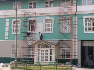 Покраска фасада здания