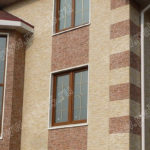 Фасадные современные панели коричневого цвета