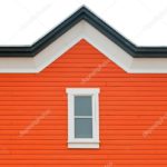Красивый фасад в оранжевом цвете