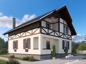 Оригинальный фасад практичной квадратной формы