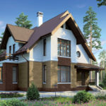 Пример коричневого фасада