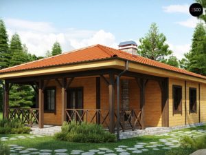 Проект фасада с привлекательной террасой