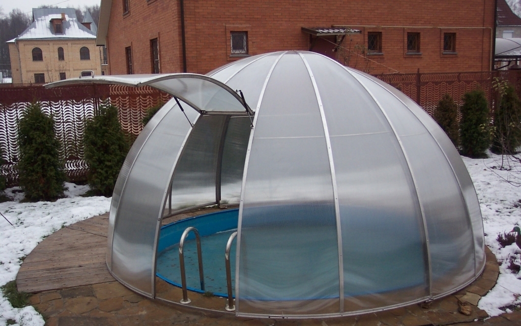 крыша для бассейна из поликарбоната